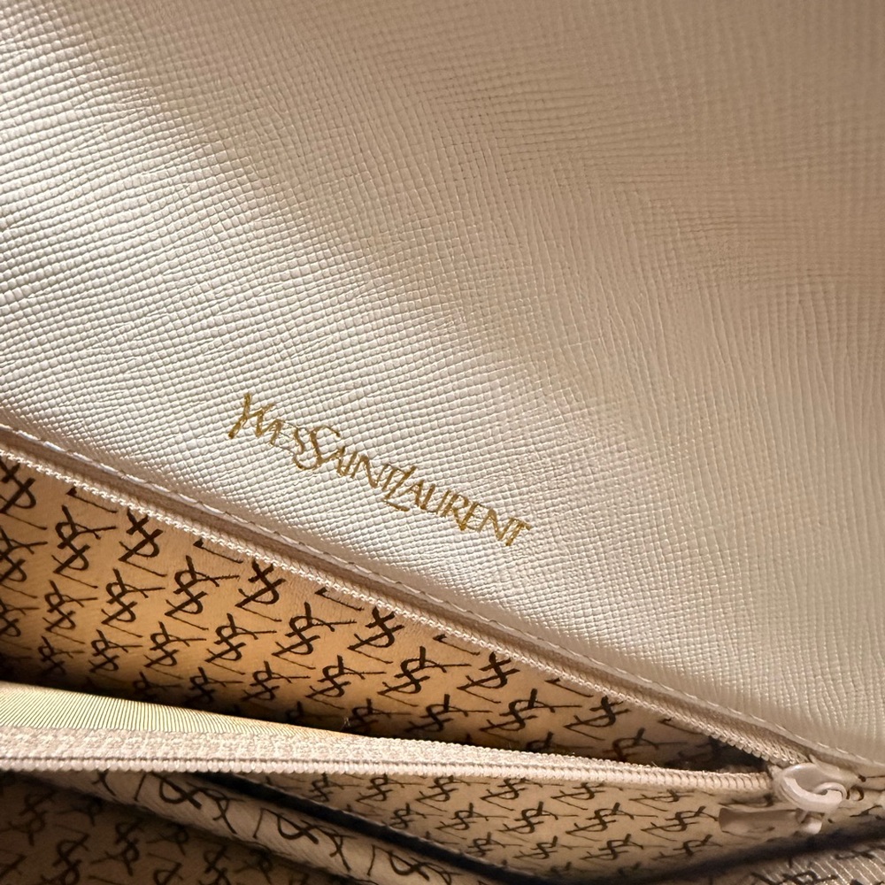 YSL Off White/Beige Envelope Clutch - Picture 10 of 16